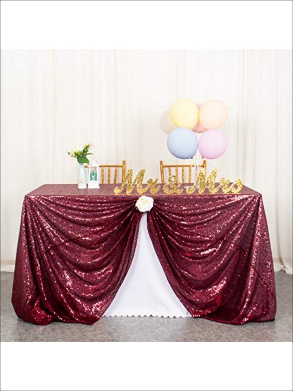 Sequin Tablecloth 72x72 Square Seamless Sparkly Table Cover for Parties Wedding